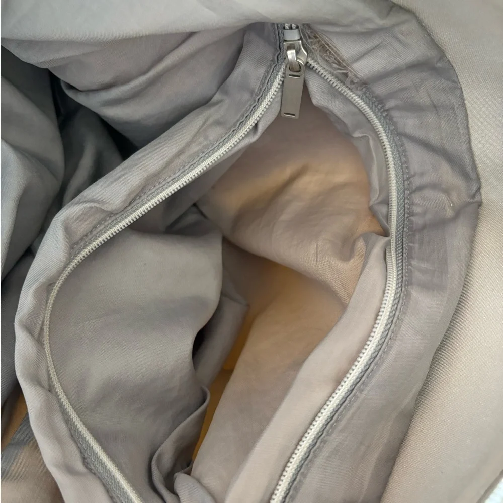 CHANEL Sports Line Cream & Gray Zip Top Tote